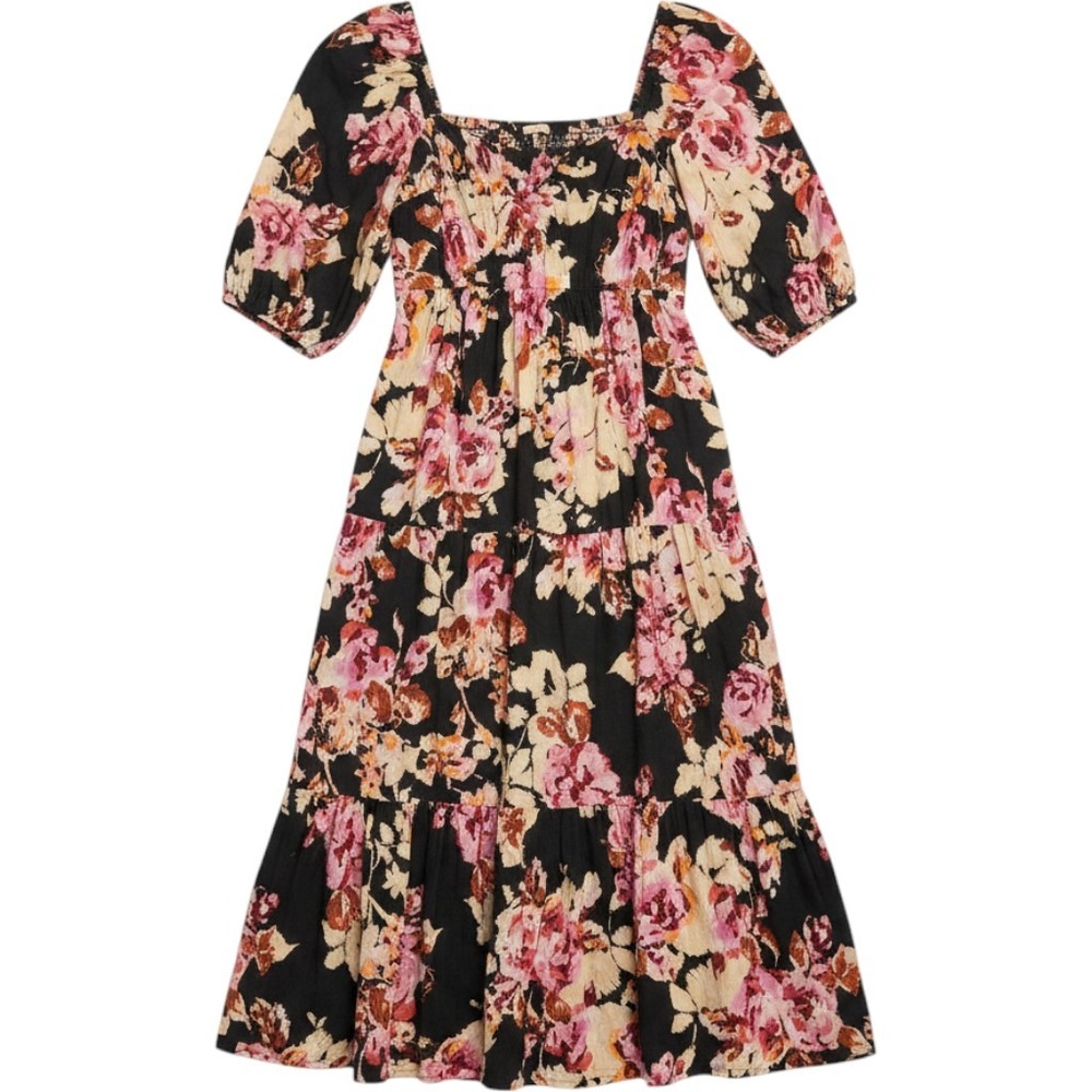 Anthropologie Somerset Maxi Dress Floral Smocked Wedding Summer Feminine LP